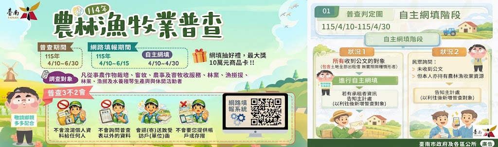 114年農林漁牧業普查