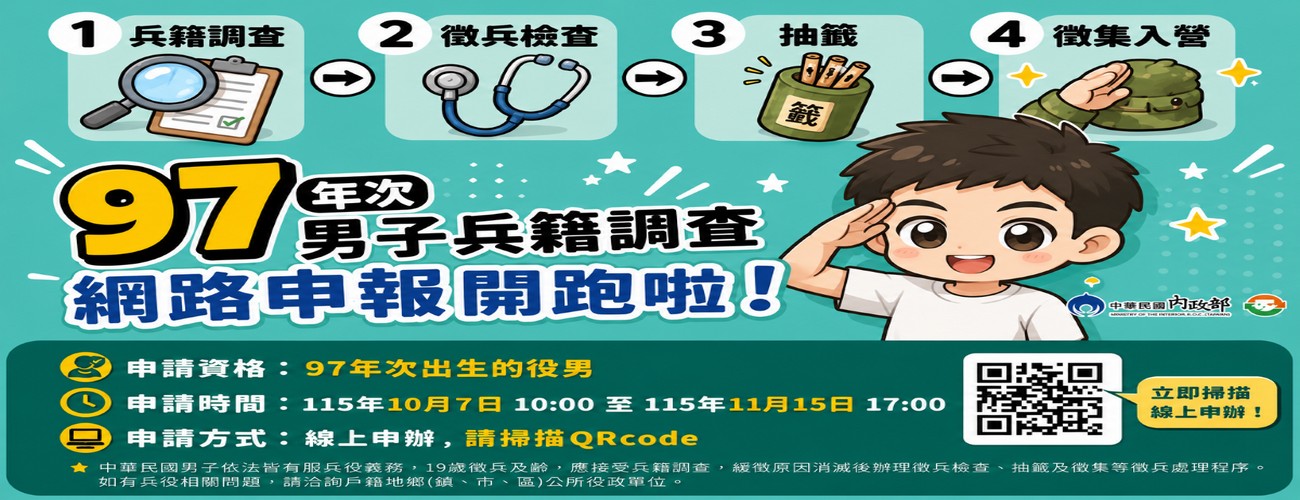 97年次役男兵籍調查