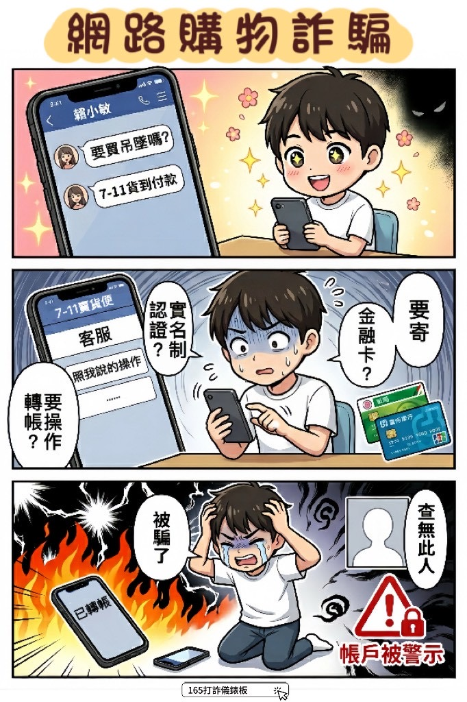網路購物詐騙海報
