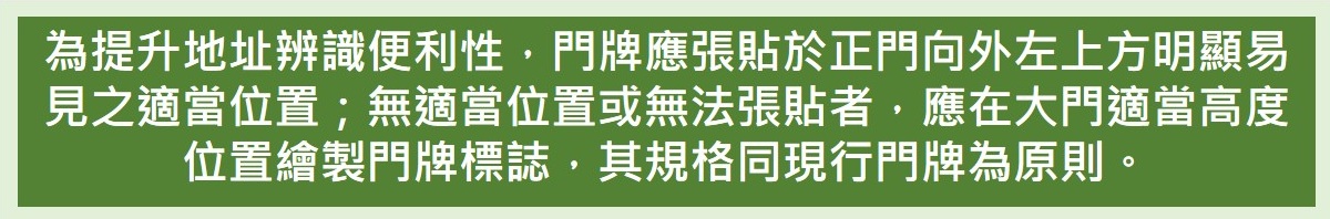門牌張貼宣導