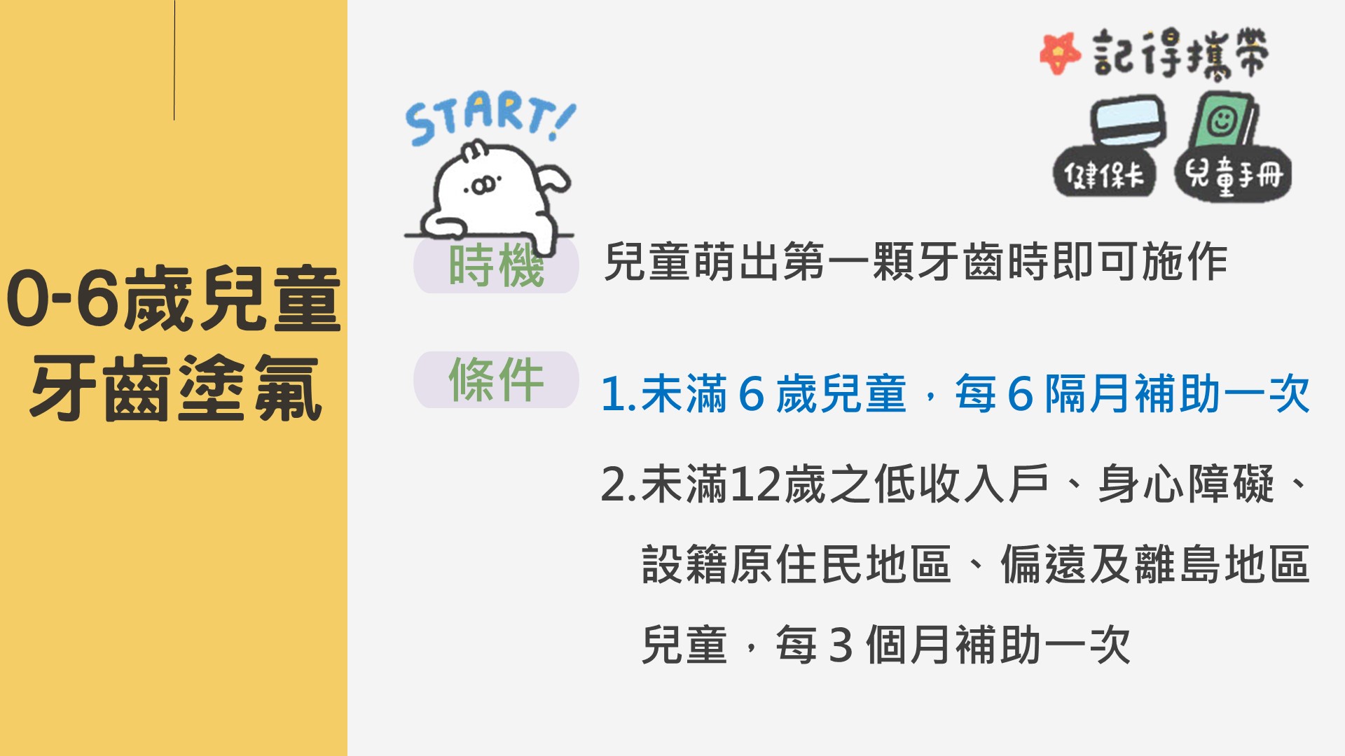0-6歲兒童 牙齒塗氟