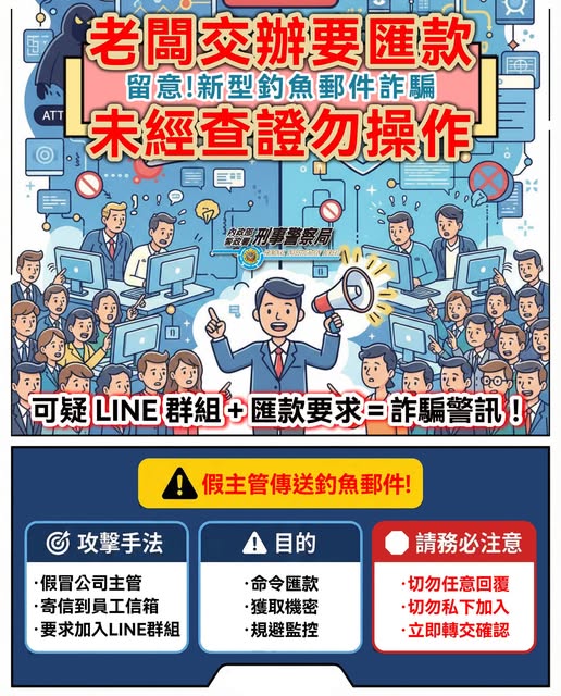 留意新型釣魚詐騙案件