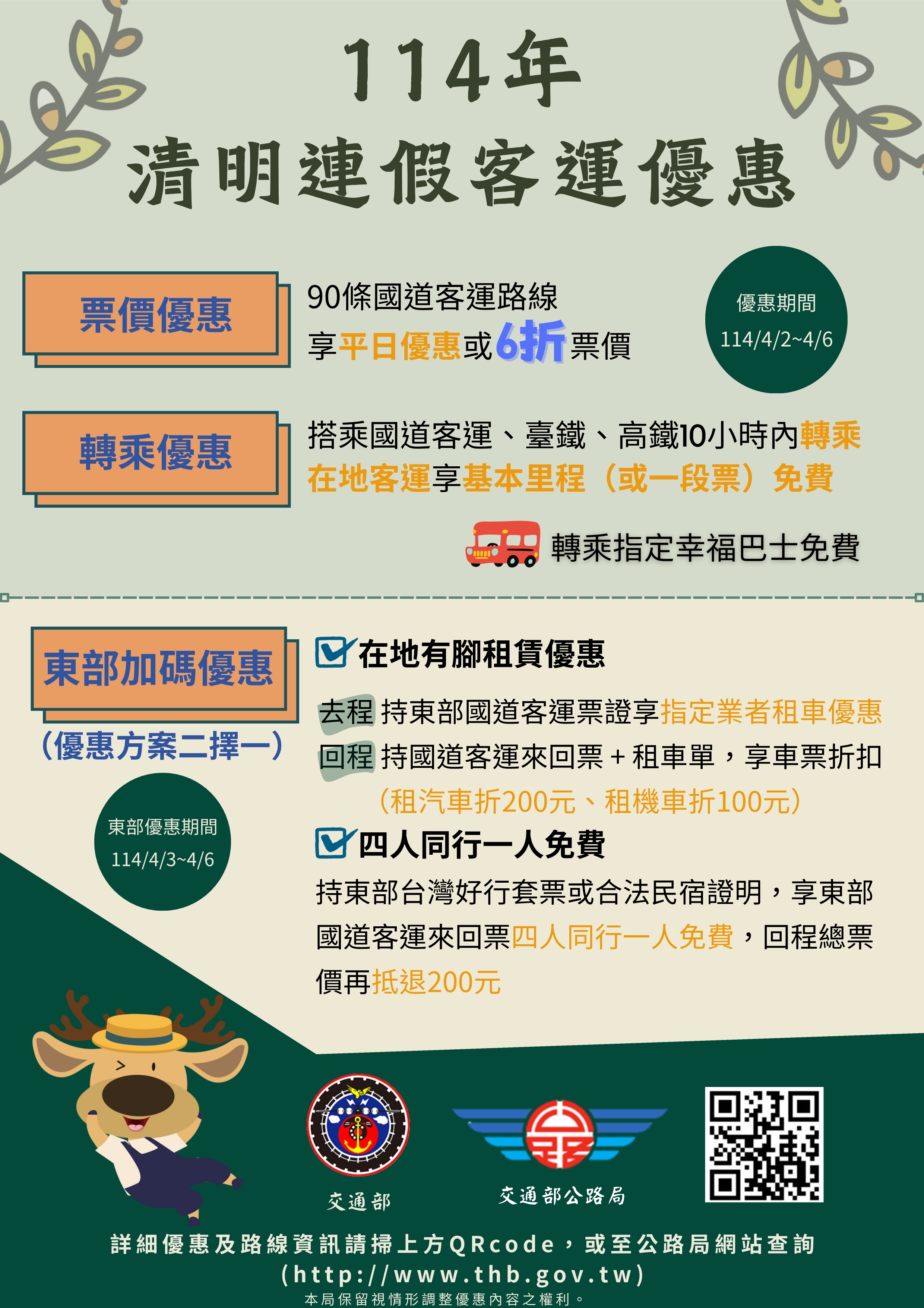 公運優惠措施海報