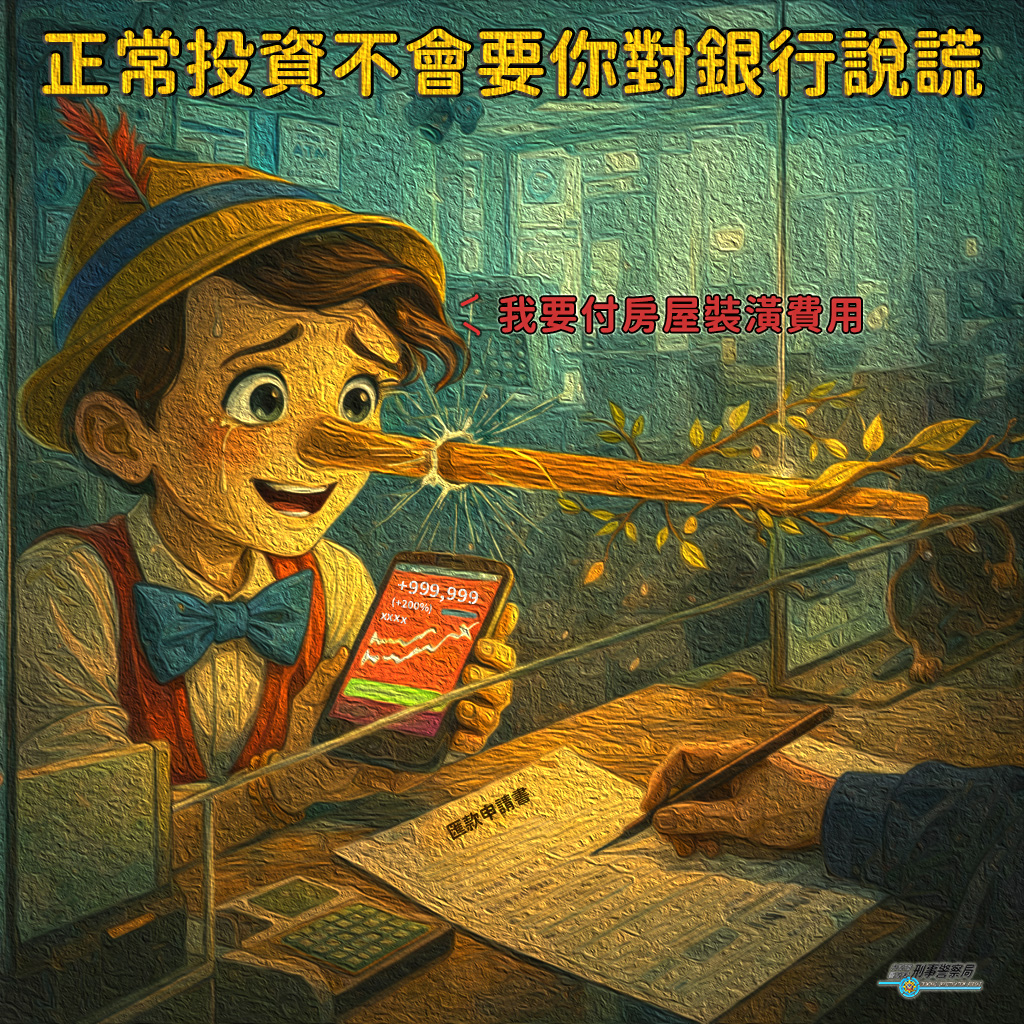正常投資不會要你對銀行說謊圖片