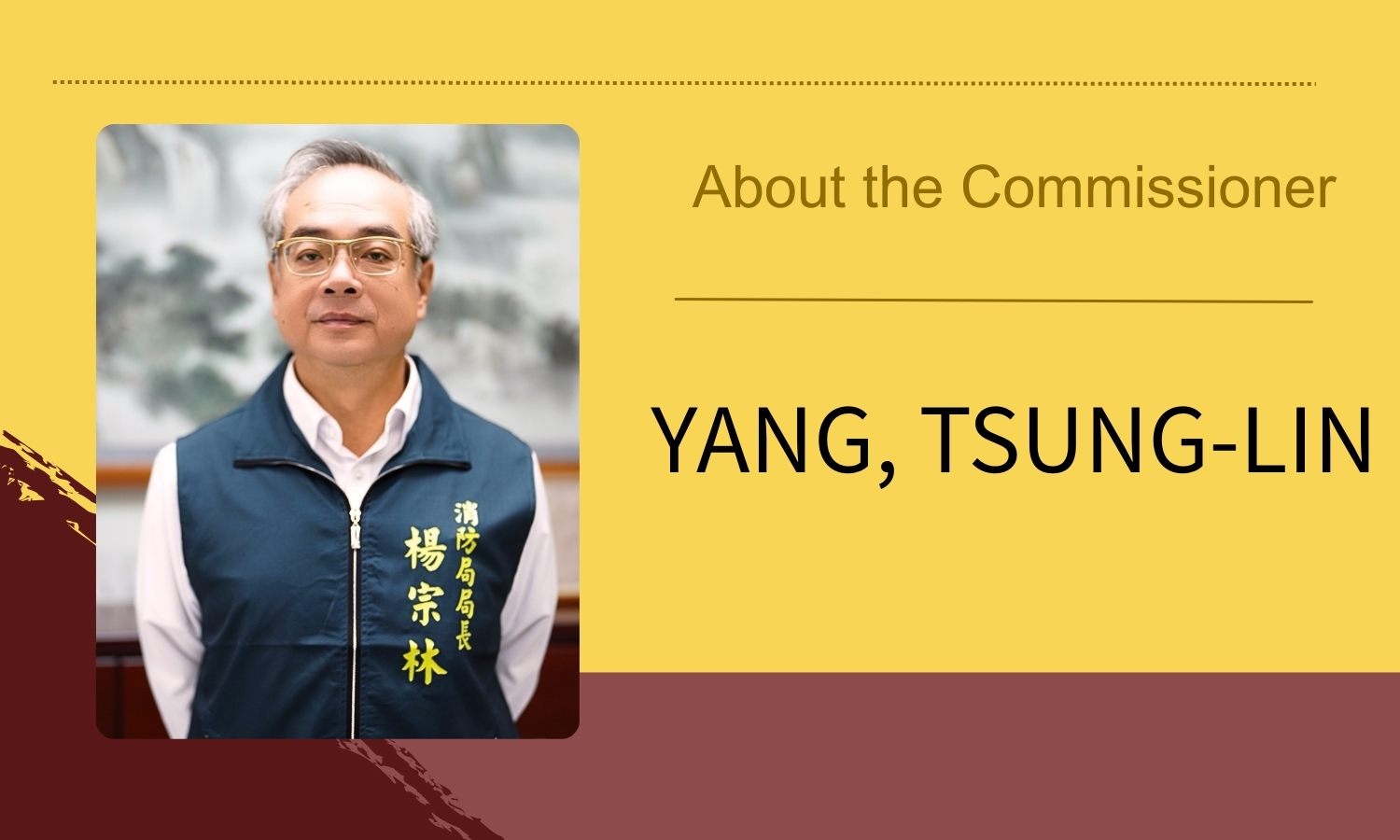 Commisioner, YAng, TSUNG-LIN