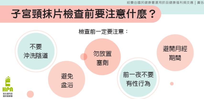 子宮頸抹片檢查前注意事項， 檢查前要注意以下五點，以免影響檢查結果。