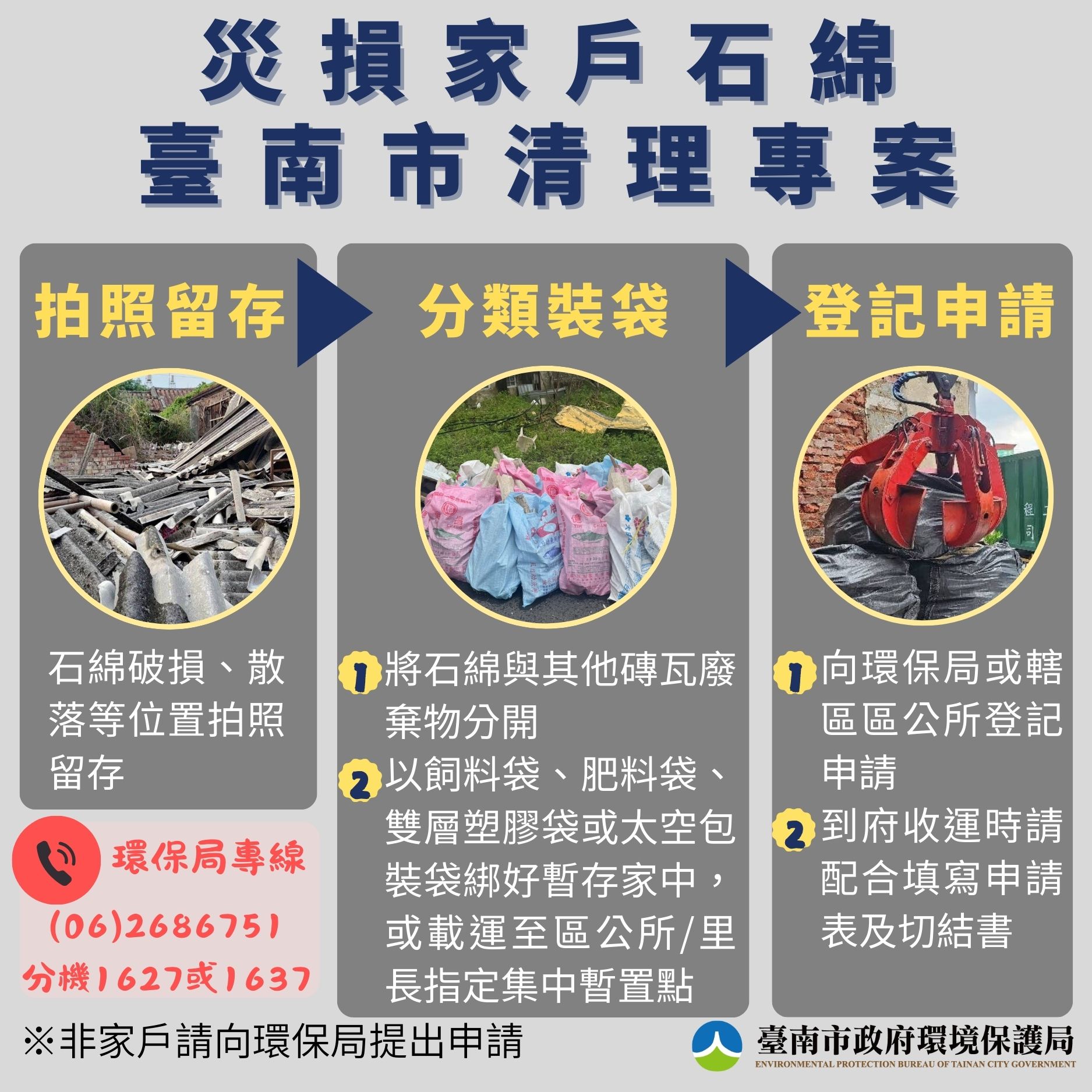 災損家戶石綿台南市清理專案