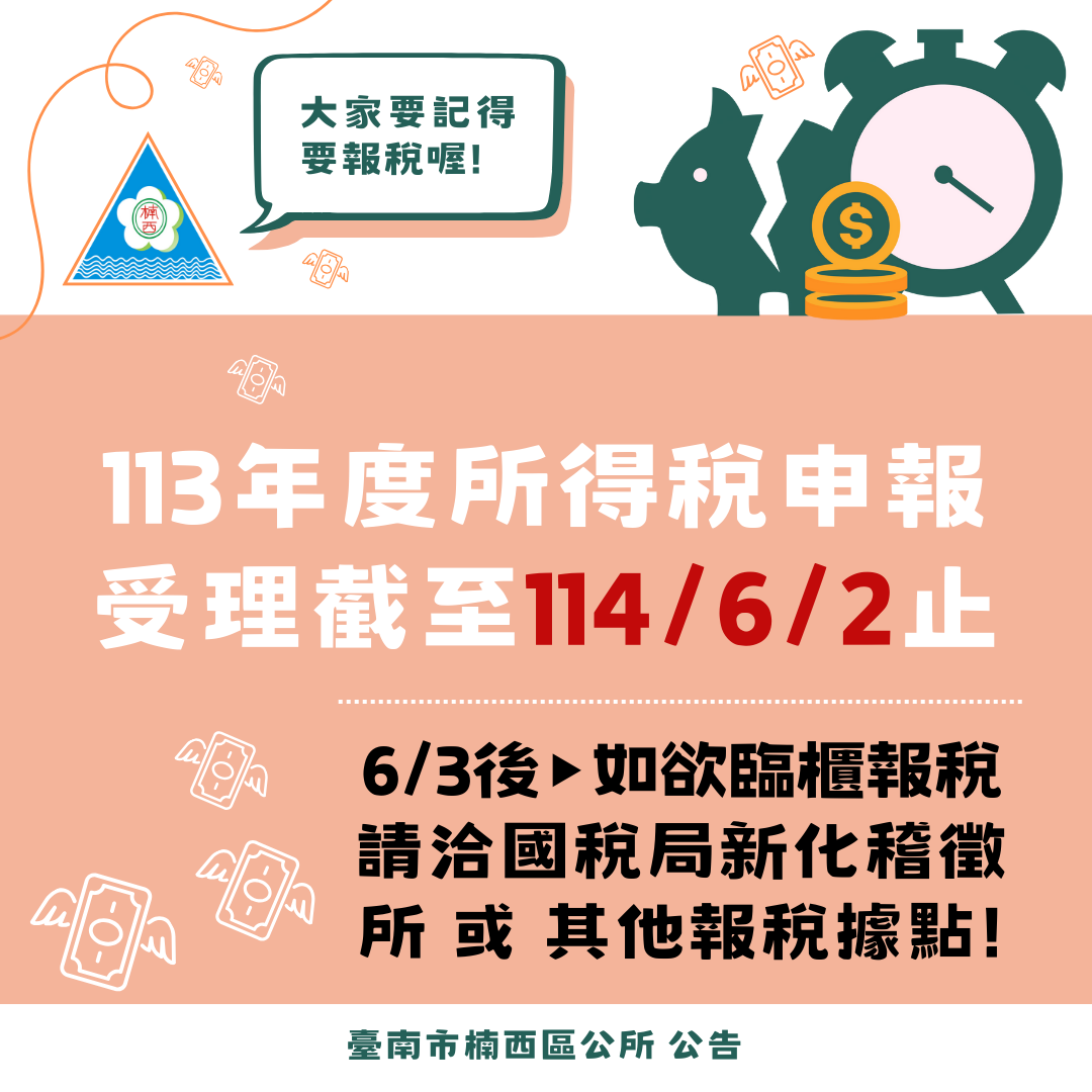 代收113年度所得稅申報 受理日期截至114/6/2止