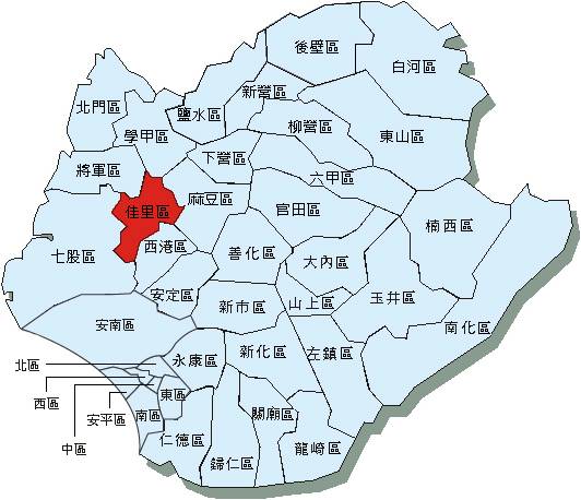 臺南市佳里區位置圖